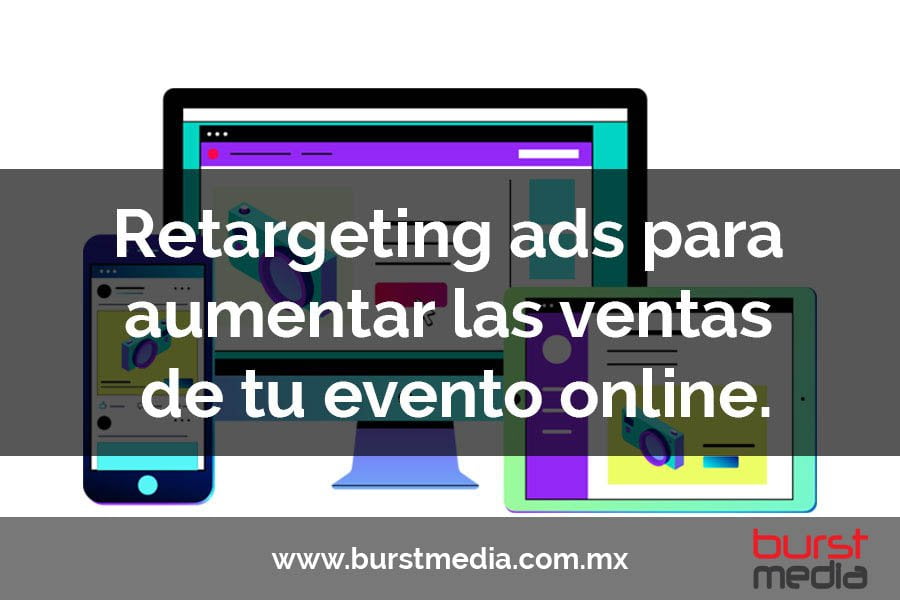 Retargeting ads para aumentar las ventas de tu evento online.