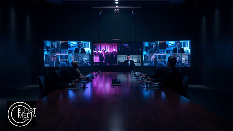 Evento virtual híbrido en espacio corporativo, primeros pasos en streaming empresarial