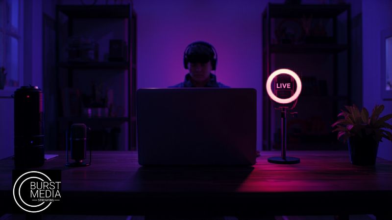 Configuración de streaming profesional en oficina corporativa